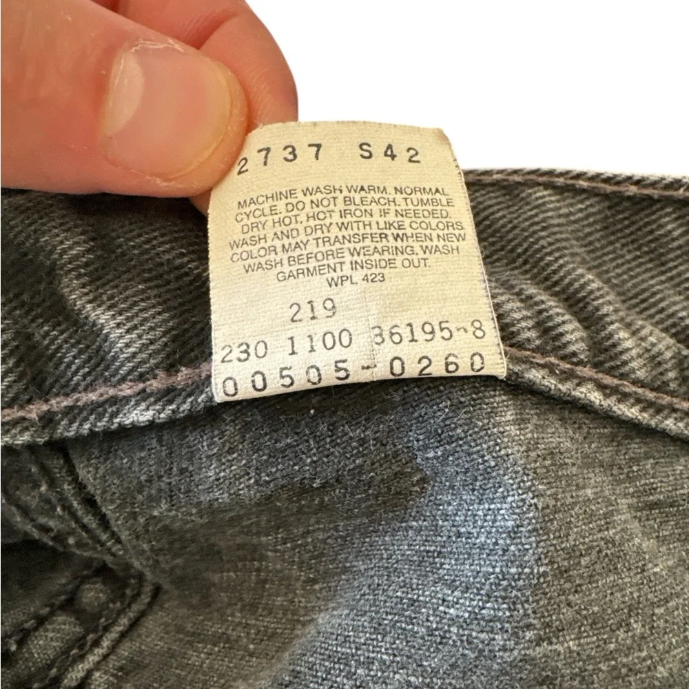 Vintage 505 Levi’s Men’s Black Faded Jeans Early‎ 2000’s Size 33x34 Grunge Skate